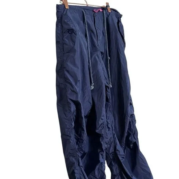 Edikted NWT Windbreaker Cargo Pants Navy Blue Size XS/S - Picture 3 of 7
